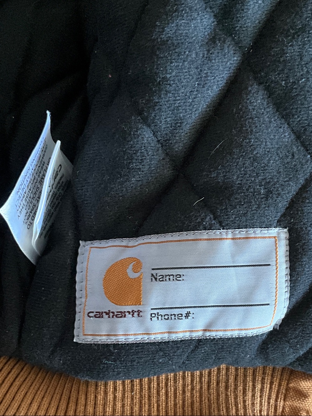 Carhartt Tan/Camel Hooded Zip Front Work Jacket - Picture 3 of 6
